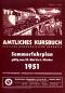 Preview: Kursbuch der Deutschen Reichsbahn - Sommerfahrplan 1951 (Reprint)