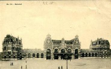 AK Bahnhof Brüssel 1918