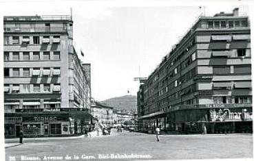 AK Biel Bienne Bahnhofstraße