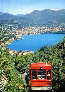 AK Lugano Funicolare Monte San Salvatore, Bergbahn