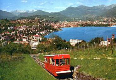 AK Lugano mit Bergbahn