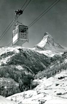 AK Zermatt Luftseilbahn Schwarzsee