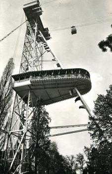 AK Zürich Seilbahnturm mit Restaurant