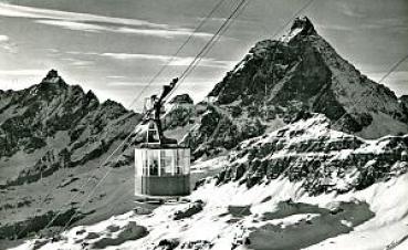 AK Zermatt Schwebebahn Breuil - Testa