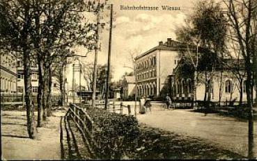 AK Wiesau Bayern Bahnhofstraße Bahnhof