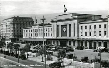 AK Geneve Bahnhof La Gare