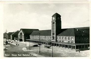 AK Basel Neuer Badischer Bahnhof