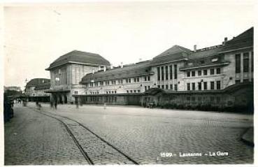 AK Lausanne La Gare