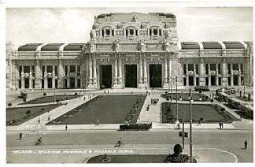 AK Milano Stazione mit Straßenbahn