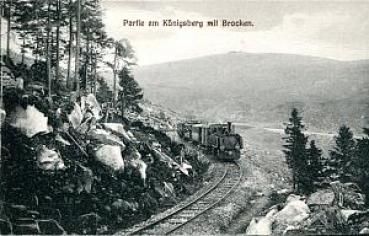 AK Partie am Königsberg mit Brockenbahn