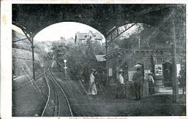 AK Station Zahnradbahn Drachenfels