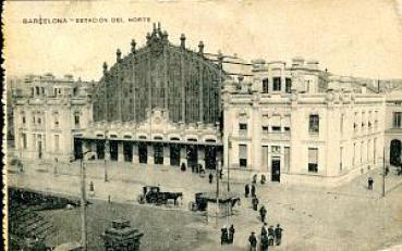 AK Barcelona Estacion del Norte Bahnhof