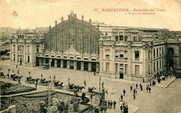 AK Barcelona Estacion del Norte Bahnhof