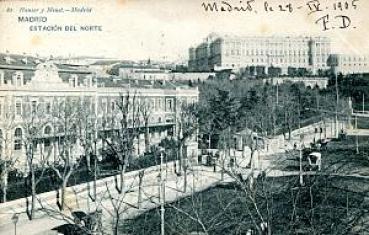 AK Madrid Estacion del Norte Bahnhof