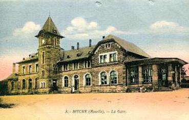 AK Bitche (Moselle) La Gare Bahnhof