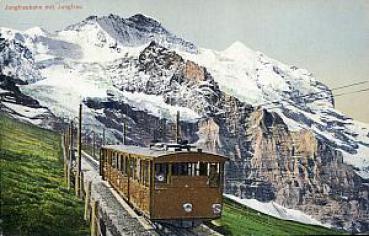 AK Jungfraubahn mit Jungfrau