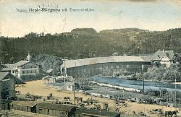 AK Station Hasle-Rüegsau mit Emmenbrücke