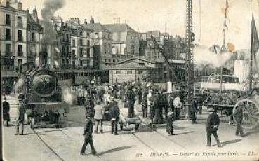 AK Dieppe Depart du Rapide pour Paris