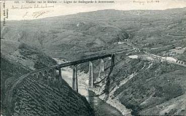 AK Viaduc sur le Rhone - Ligne de Bellegarde a Annemasse