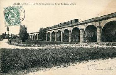 AK Langon Le viaduc du Chemin de fer de Bordeaux a Cette