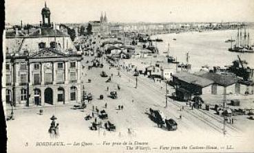 AK Bordeaux les Quais mit Gleisanlagen