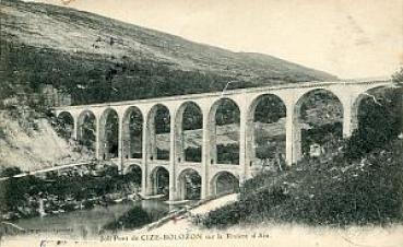 AK Joli Pont de Cize Bolozon sur la Riviere d' Ain