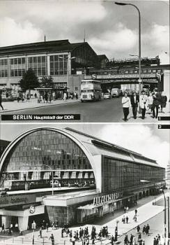 AK Berlin Hauptstadt der DDR Bahnhof Friedrichstraße und Bahnhof