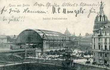 AK Gruss aus Berlin Bahnhof Friedrichstraße