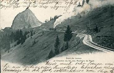 AK Dent de jaman et chemin de fer des Rochers de Naye bergbahn