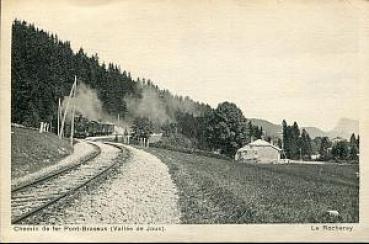 AK Chemin de fer pont Brassus mit Zug