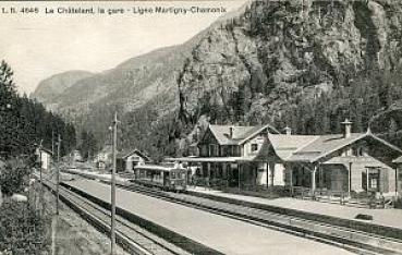 AK Le chatelard la Gare Bahnhof mit Zug