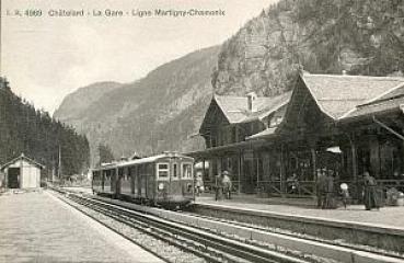 AK Chatelard La Gare Bahnhof mit Zug