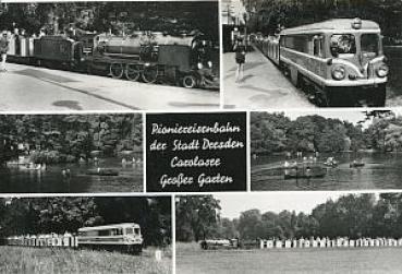 AK Pioniereisenbahn Stadt Dresden Großer Garten