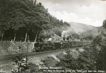 AK Deutsche Reichsbahn Schnellzug mit Baureihe 38 und 18