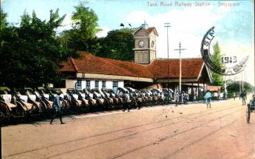 Tank Road Railway Station Singapore mit Gleisen