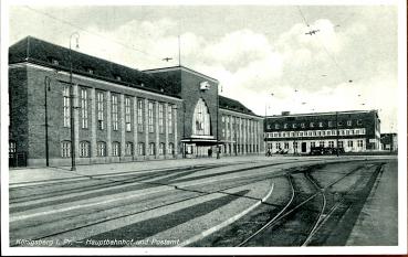 Königsberg Hauptbahnhof und Postamt