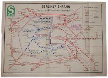 Fahrzeitenplan S-Bahn Berlin 1966