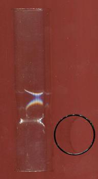 Glaszylinder für DR / DB Petroleumlaternen mit Kniff 8'''
