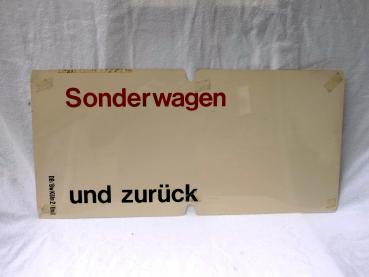 Zuglaufschild Sonderwagen Köln – Trier und zurück