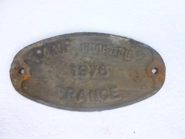 Fabrikschild ANF Industrie France 1976