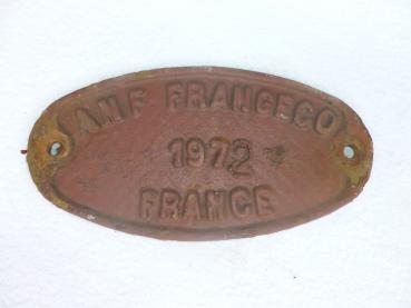 Fabrikschild ANF Industrie France 1972