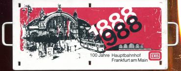 Miniatur Zuglaufschild 100 Jahre Hauptbahnhof Frankfurt am Main