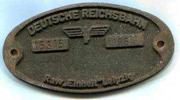 Fabrikschild RAW Einheit Leipzig Fabriknummer 15315 von 1986