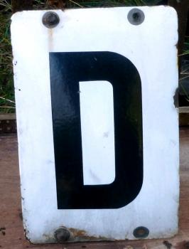 Signalschild D mit Masthalterung