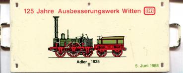 Miniatur Zuglaufschild 125 Jahre Ausbesserungswerk Witten 05.06.1988 Adler