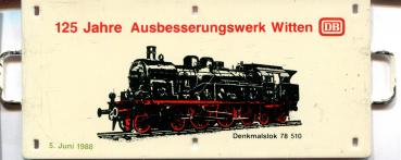 Miniatur Zuglaufschild 125 Jahre Ausbesserungswerk Witten 05.06.1988 78 510