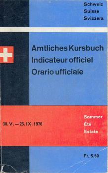 Kursbuch SBB Schweiz  1976