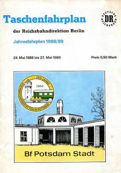 Taschenfahrplan RBD Berlin 1988 / 1989