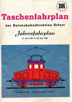 Taschenfahrplan RBD Erfurt 1987 / 1988