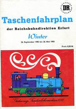 Taschenfahrplan RBD Erfurt 1982 / 1983